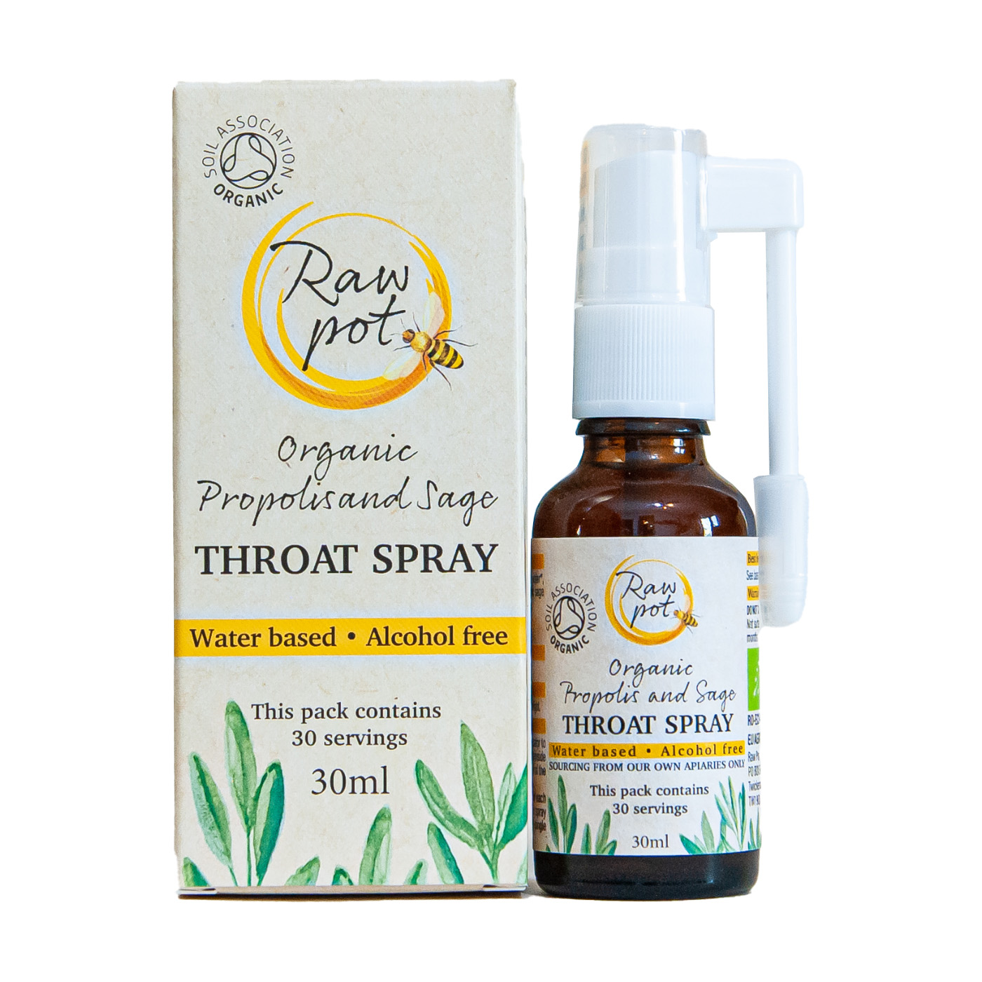 Organic Propolis and Sage Throat Spray