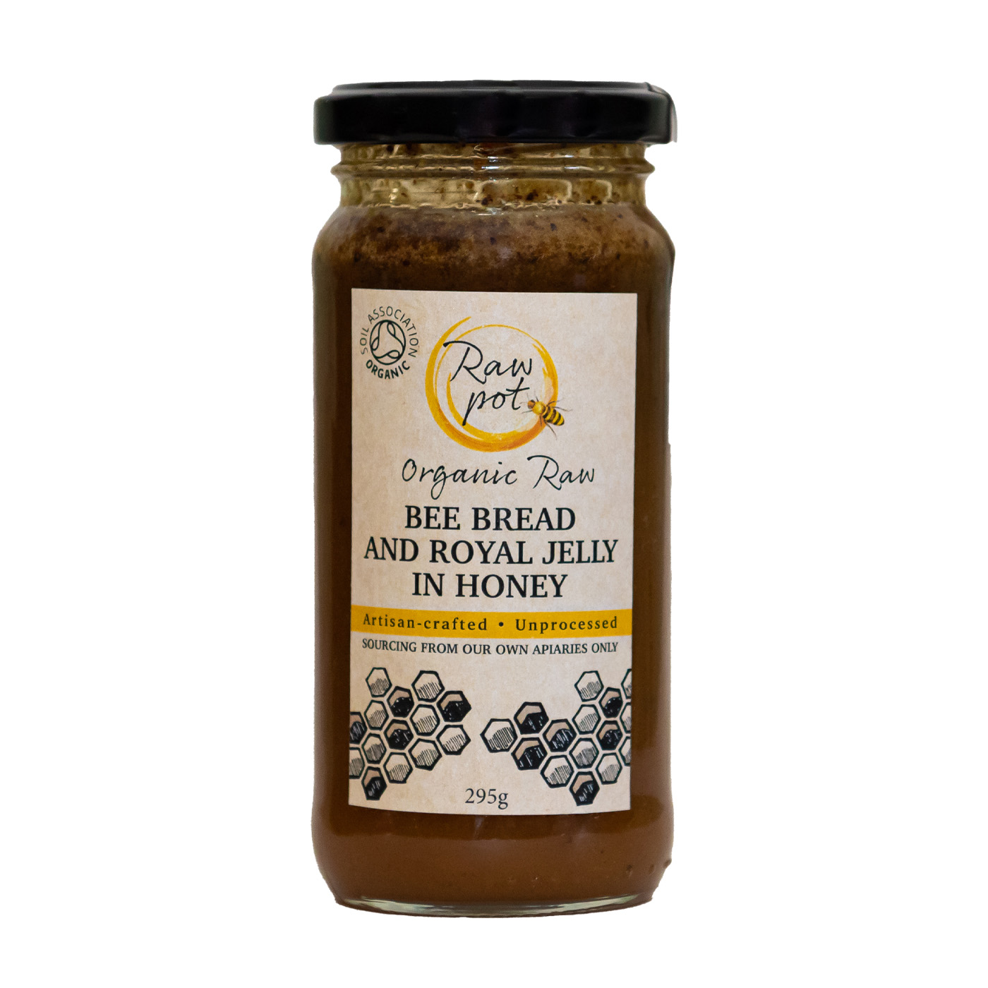 Organic Raw Bee Bread with Royal Jelly in Honey